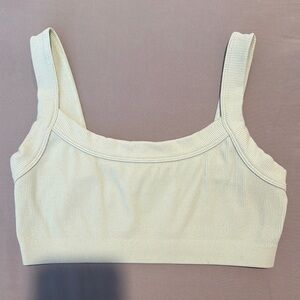 Mint Green Ribbed Crop Top